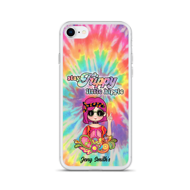 Personalized Hippie Phone Case - Stay Trippy Little Hippie - Case Phone For iPhone And Samsung