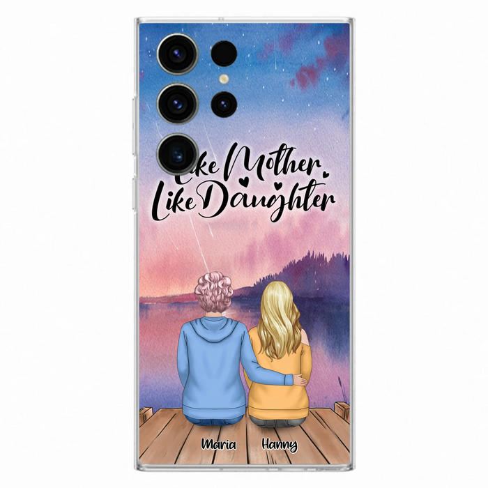 Custom Personalized Mom Phone Case - Gifts For Dog Lovers With Upto 3 Dogs - Like Mother Like Daughter