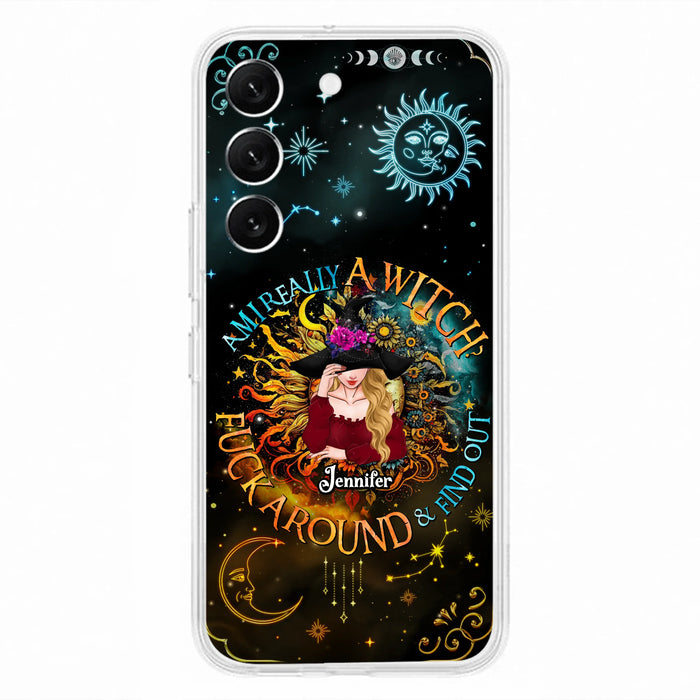 Custom Personalized Witch Phone Case - Gift Idea For Halloween/Witch Lovers - Am I Really A Witch Fuck Around & Find Out - Case For iPhone &  Samsung
