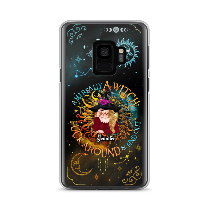Custom Personalized Witch Phone Case - Gift Idea For Halloween/Witch Lovers - Am I Really A Witch Fuck Around & Find Out - Case For iPhone &  Samsung