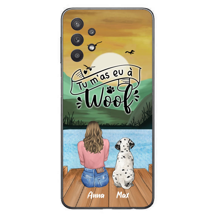 Custom Personalized Dog Mom Phone Case - Gifts For Dog Lover/ Mother's Day With Upto 5 Dogs - Tu m'á eu à Woof