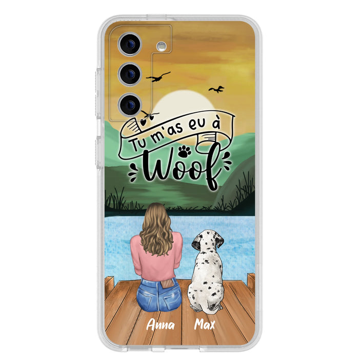 Custom Personalized Dog Mom Phone Case - Gifts For Dog Lover/ Mother's Day With Upto 5 Dogs - Tu m'á eu à Woof