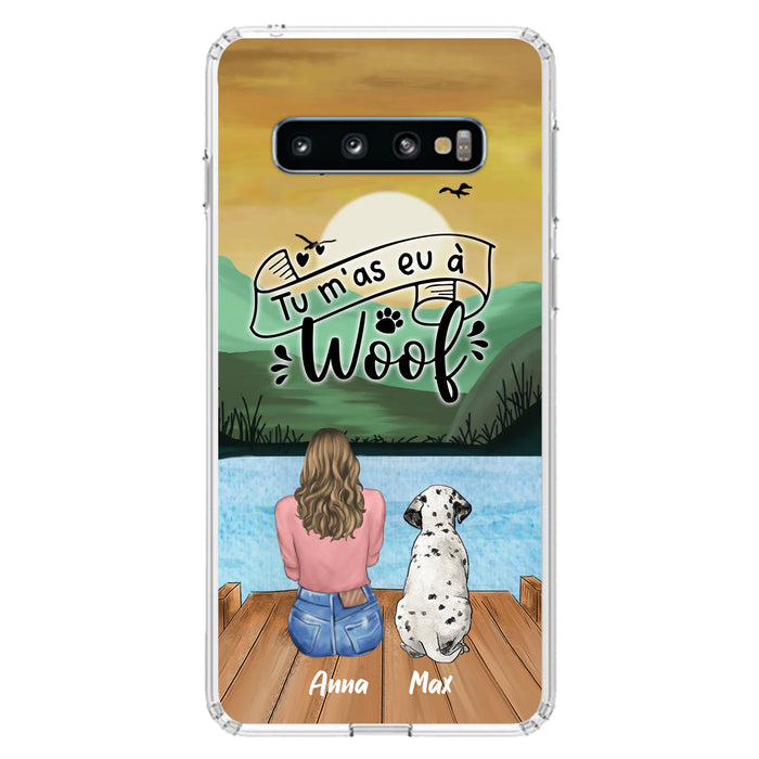Custom Personalized Dog Mom Phone Case - Gifts For Dog Lover/ Mother's Day With Upto 5 Dogs - Tu m'á eu à Woof
