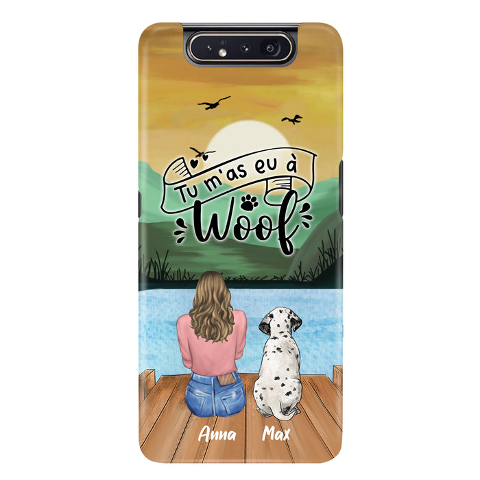 Custom Personalized Dog Mom Phone Case - Gifts For Dog Lover/ Mother's Day With Upto 5 Dogs - Tu m'á eu à Woof