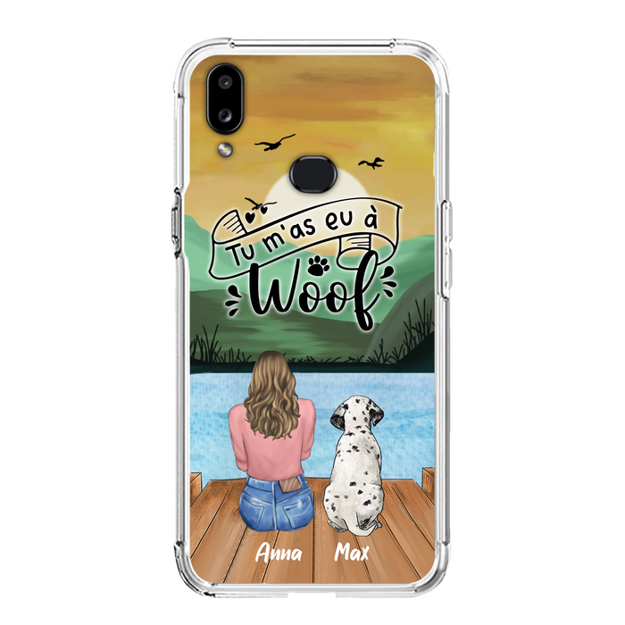 Custom Personalized Dog Mom Phone Case - Gifts For Dog Lover/ Mother's Day With Upto 5 Dogs - Tu m'á eu à Woof