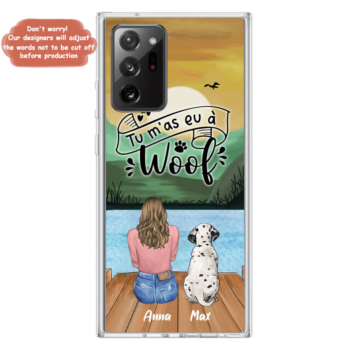 Custom Personalized Dog Mom Phone Case - Gifts For Dog Lover/ Mother's Day With Upto 5 Dogs - Tu m'á eu à Woof