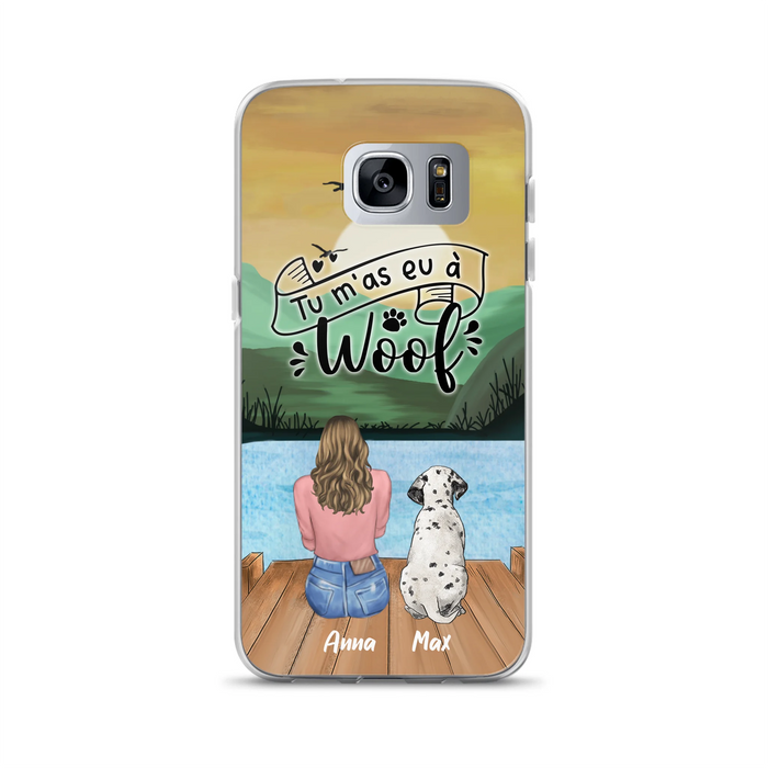 Custom Personalized Dog Mom Phone Case - Gifts For Dog Lover/ Mother's Day With Upto 5 Dogs - Tu m'á eu à Woof