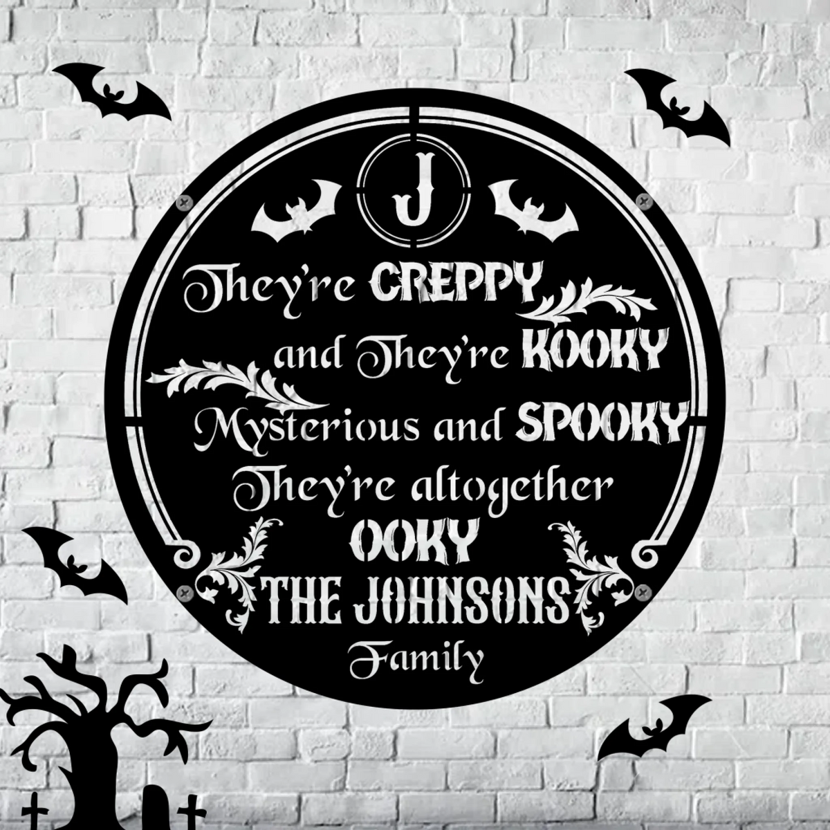 Custom Personalized Family Creepy Metal Sign - Halloween Gift Idea For ...