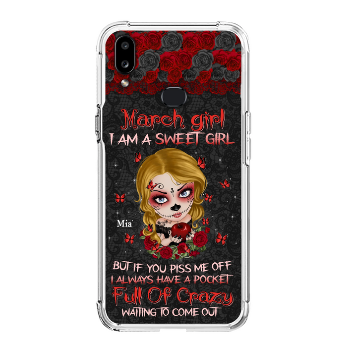 Custom Personalized Sweet Skull Girl Phone Case - Birthday Gift Idea For Girl/ Skull Lover - I Am A Sweet Girl - Case For iPhone And Samsung