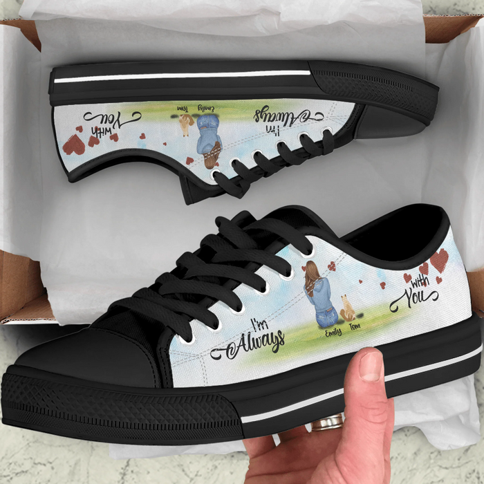 Personalized Couple And Pets Sneakers - Up to 3 Pets - Best Christmas Gift For Dog/Cat Lovers - Life Is Better With Cats - NLWVKS