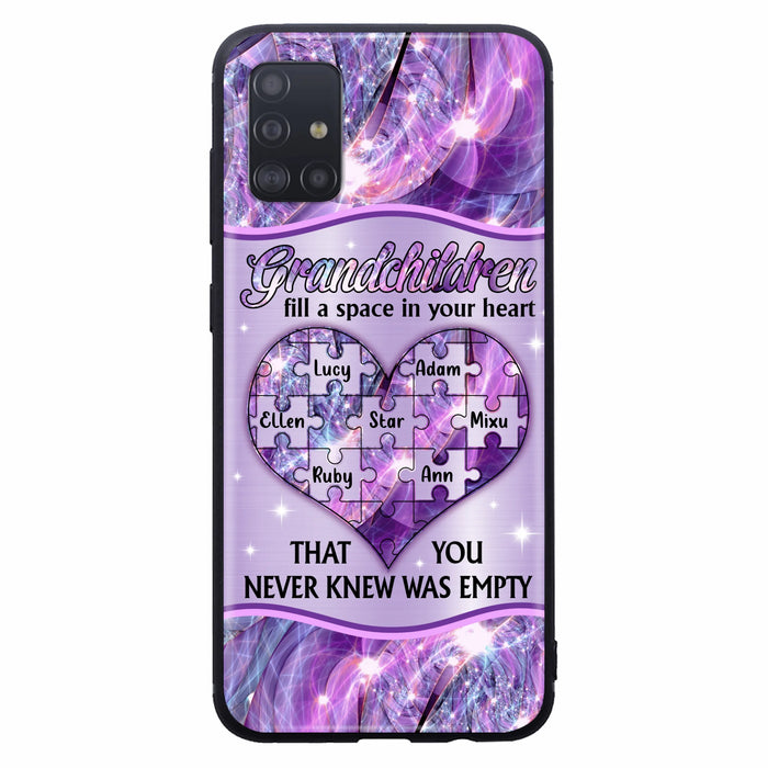 Custom Personalized Grandchildren Phone Case - Upto 7 Kids - Mother's Day Gift Idea For Grandma - Grandchildren Fill A Space In Your Heart That You Never Knew Was Empty - Case For iPhone And Samsung