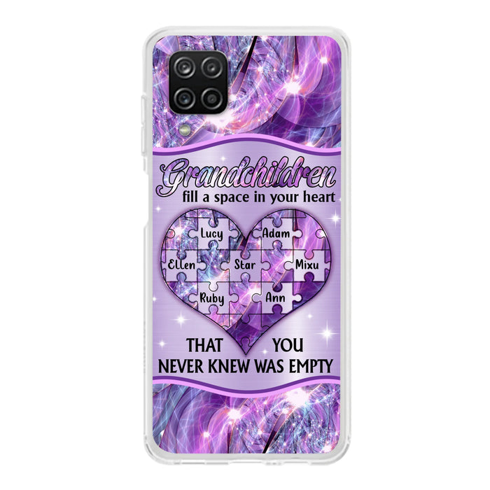 Custom Personalized Grandchildren Phone Case - Upto 7 Kids - Mother's Day Gift Idea For Grandma - Grandchildren Fill A Space In Your Heart That You Never Knew Was Empty - Case For iPhone And Samsung