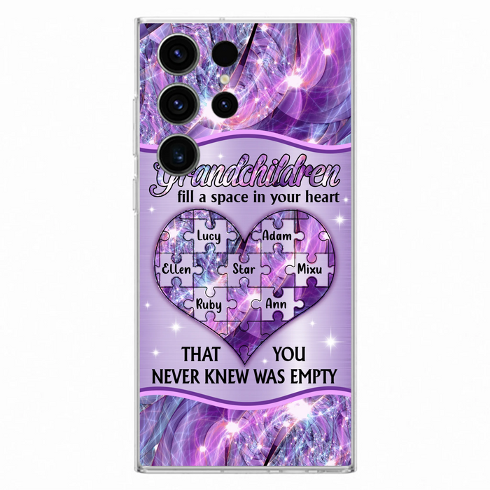 Custom Personalized Grandchildren Phone Case - Upto 7 Kids - Mother's Day Gift Idea For Grandma - Grandchildren Fill A Space In Your Heart That You Never Knew Was Empty - Case For iPhone And Samsung