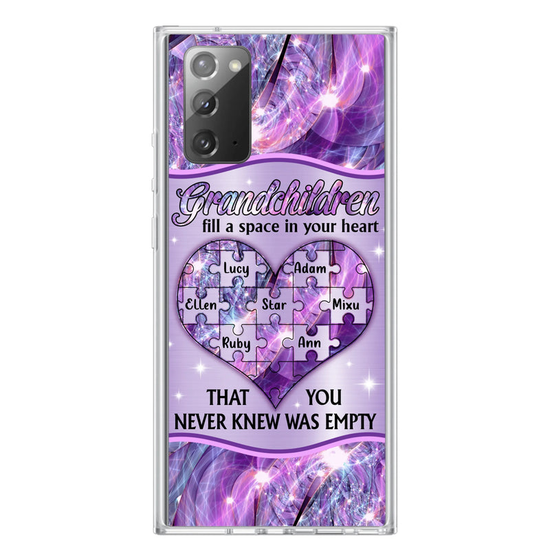 Custom Personalized Grandchildren Phone Case - Upto 7 Kids - Mother's Day Gift Idea For Grandma - Grandchildren Fill A Space In Your Heart That You Never Knew Was Empty - Case For iPhone And Samsung
