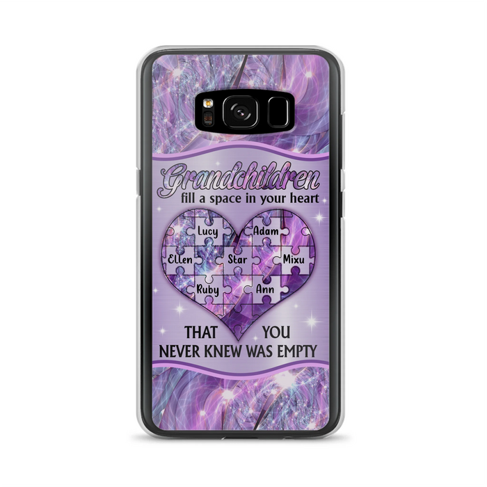 Custom Personalized Grandchildren Phone Case - Upto 7 Kids - Mother's Day Gift Idea For Grandma - Grandchildren Fill A Space In Your Heart That You Never Knew Was Empty - Case For iPhone And Samsung