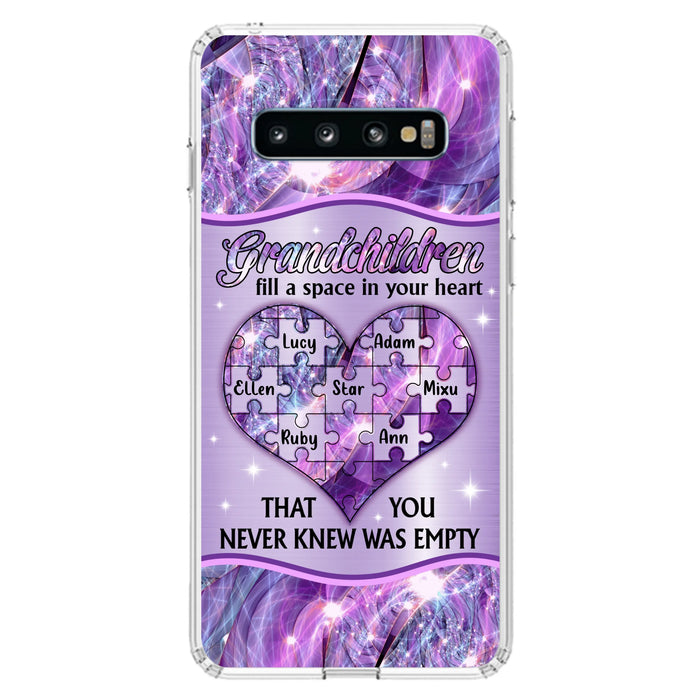 Custom Personalized Grandchildren Phone Case - Upto 7 Kids - Mother's Day Gift Idea For Grandma - Grandchildren Fill A Space In Your Heart That You Never Knew Was Empty - Case For iPhone And Samsung