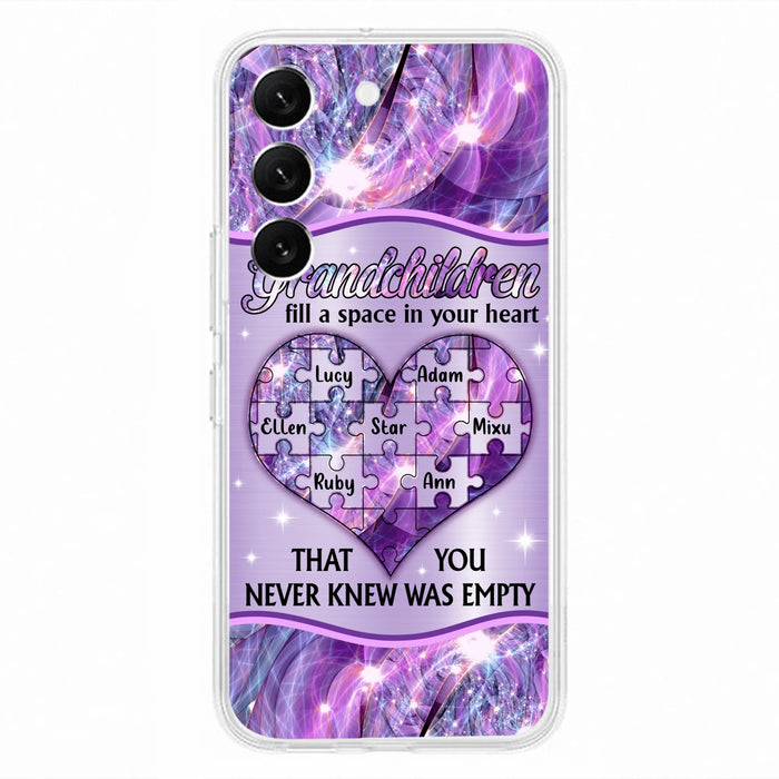 Custom Personalized Grandchildren Phone Case - Upto 7 Kids - Mother's Day Gift Idea For Grandma - Grandchildren Fill A Space In Your Heart That You Never Knew Was Empty - Case For iPhone And Samsung
