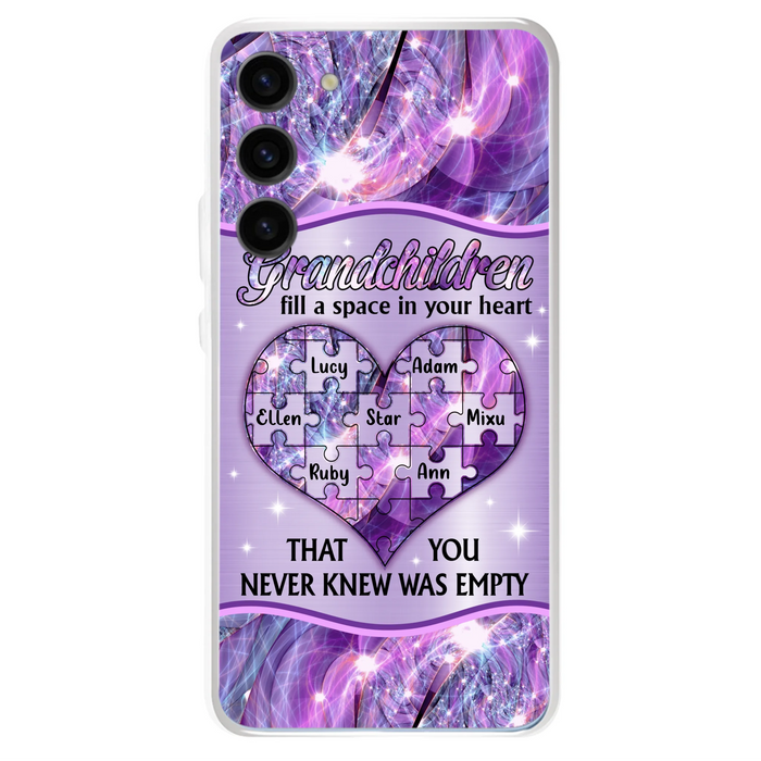 Custom Personalized Grandchildren Phone Case - Upto 7 Kids - Mother's Day Gift Idea For Grandma - Grandchildren Fill A Space In Your Heart That You Never Knew Was Empty - Case For iPhone And Samsung