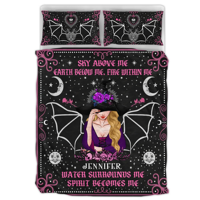 Personalized Witch Quilt Bed Sets – Halloween Gift Idea For Witch Lover - Sky Above Me Earth Below Me