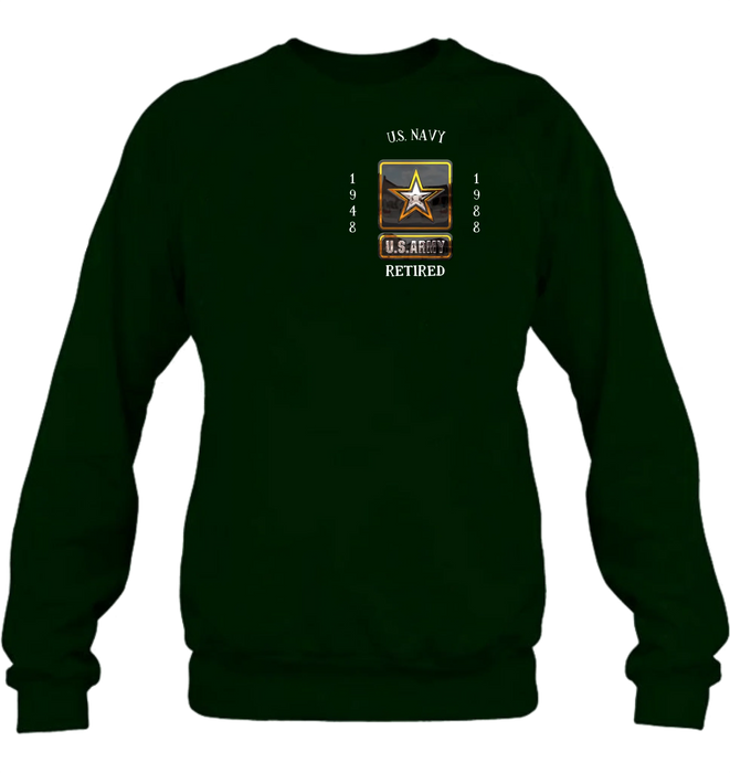 Personalized Retired Veteran Shirt/Hoodie - Father's Day Gift Idea for Veteran