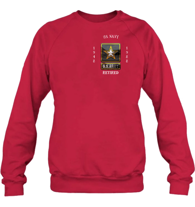 Personalized Retired Veteran Shirt/Hoodie - Father's Day Gift Idea for Veteran