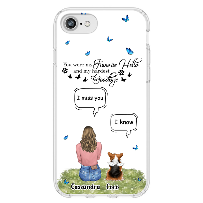 Personalized Pet Phone Case - Upto 4 Pets - Mother's Day Gift Idea For Couple/Dog/Cat Lover - You Were My Favorite Hello - Case For iPhone/Samsung