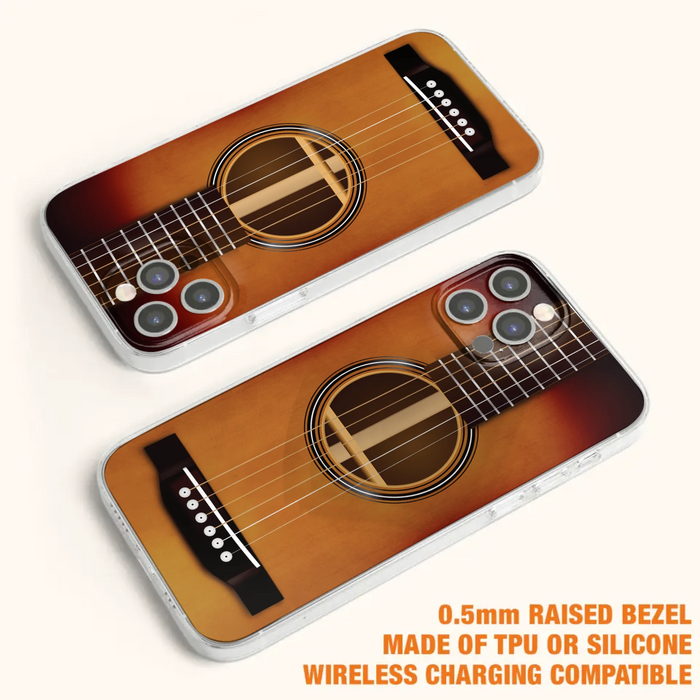 Custom Personalized Acoustic/Electric Guitar Phone Case - Best Gift For Guitarist - Case For iPhone And Samsung