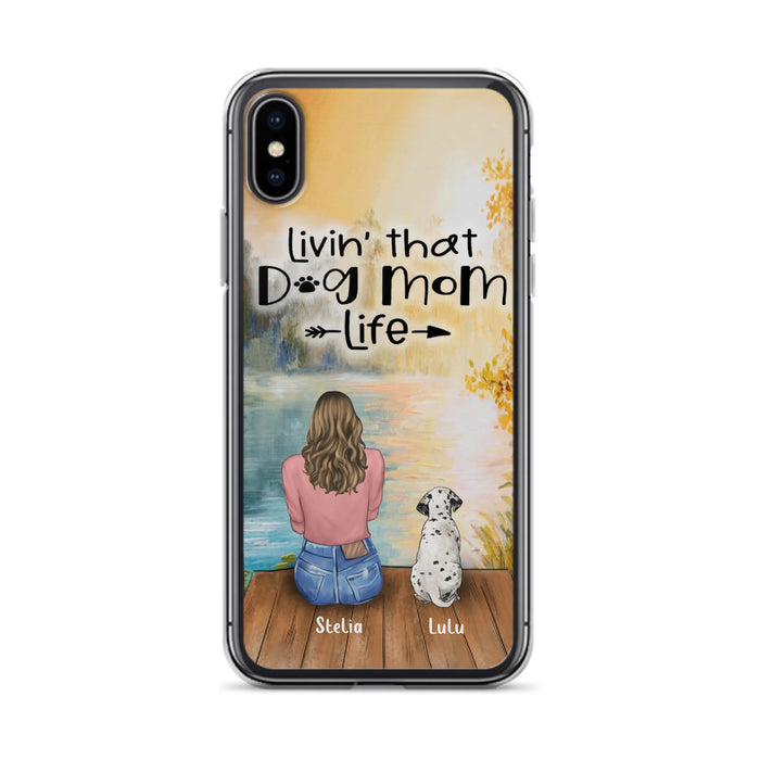 Custom Personalized Dog Mom Phone Case - Gift for Dog Lovers - iPhone & Samsung Case with upto 4 Dogs