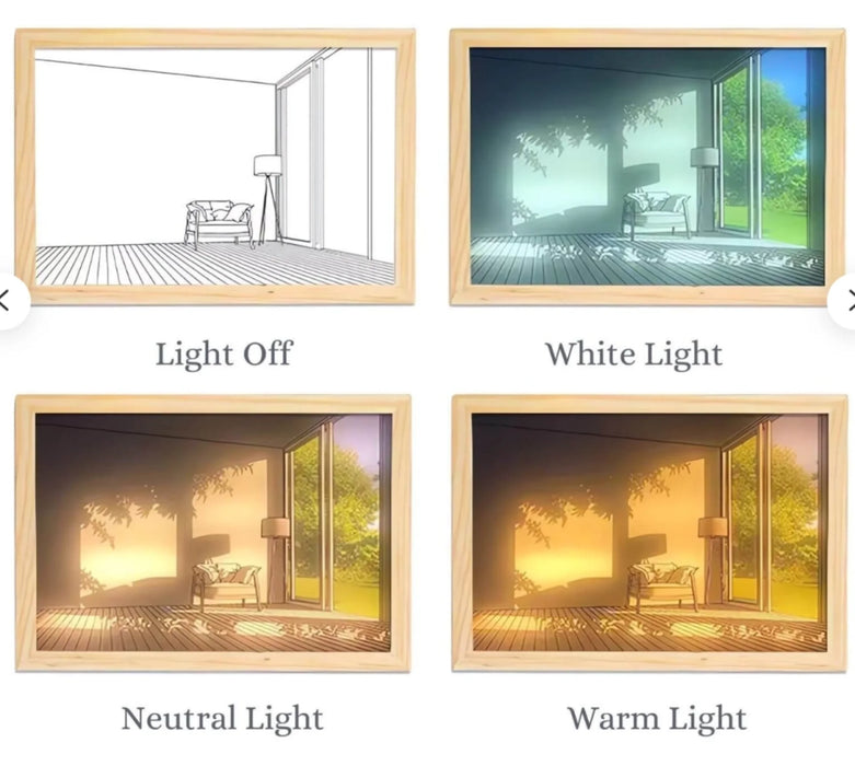 Personalized Family Name Sign With Snowfall Background Lighting Frame Canvas - Family Gift Idea  - Up to 9 Members