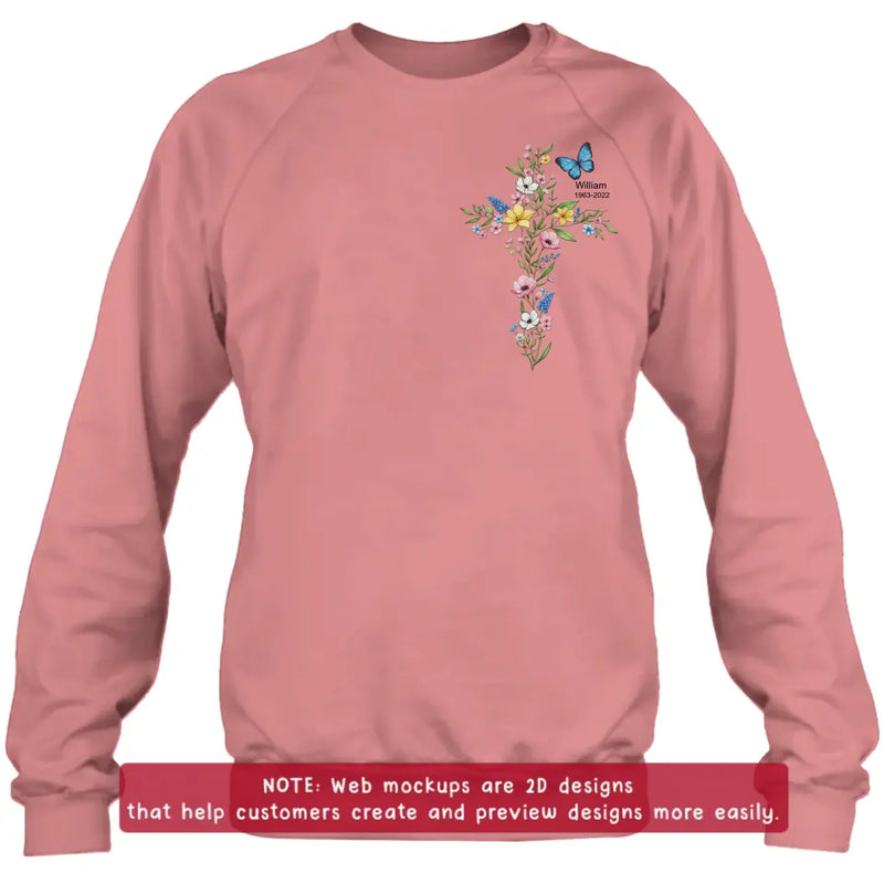 Personalized Embroidered Memorial Shirt/ Hoodie – Custom In Loving Memory Gift to Honor Lost Loved Ones