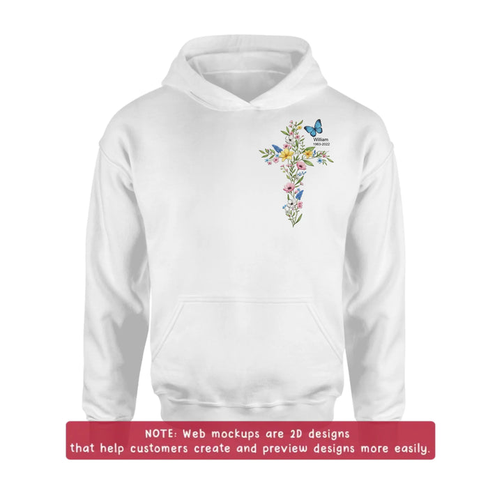 Personalized Embroidered Memorial Shirt/ Hoodie – Custom In Loving Memory Gift to Honor Lost Loved Ones