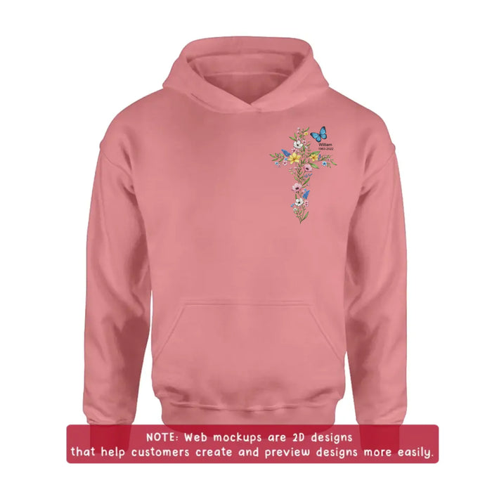 Personalized Embroidered Memorial Shirt/ Hoodie – Custom In Loving Memory Gift to Honor Lost Loved Ones