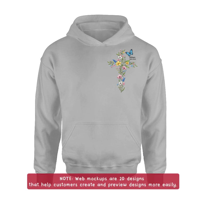 Personalized Embroidered Memorial Shirt/ Hoodie – Custom In Loving Memory Gift to Honor Lost Loved Ones