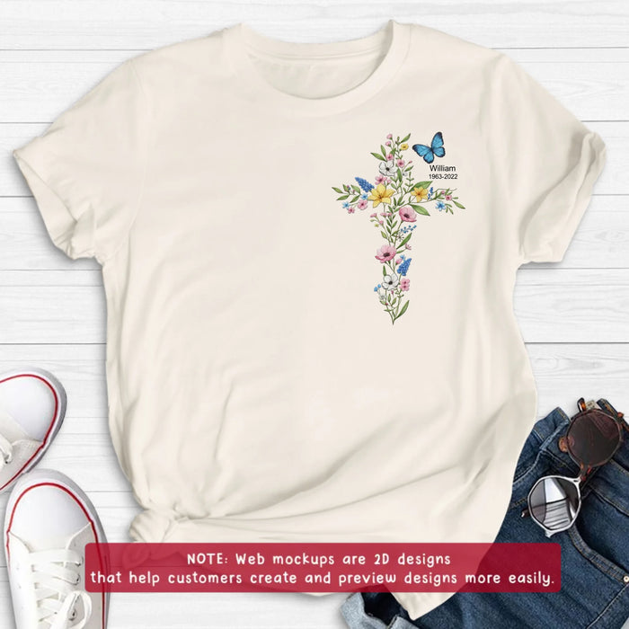 Personalized Embroidered Memorial Shirt/ Hoodie – Custom In Loving Memory Gift to Honor Lost Loved Ones