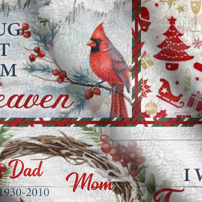 Personalized Memorial Cardinal Fleece Throw Blanket/ Quilt – Custom Name & Years – “I’m Always With You” - Comfort Gift for Loss of Mom, Dad or Loved One