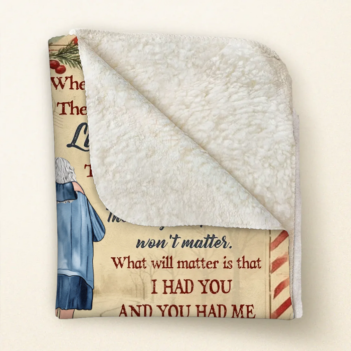 Personalized Old Couple Fleece Throw Blanket/ Quilt – Custom Names – Romantic Anniversary, Valentine’s Day or Christmas Gift for Couples