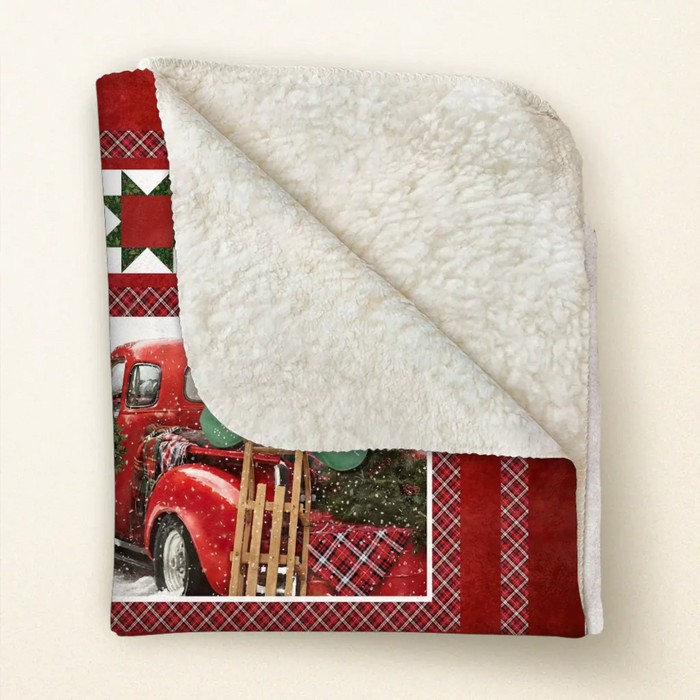 Personalized Dog Photo Fleece Throw Blanket/ Quilt - Merry Woofmas - Christmas Gift for Dog Lover with 8 Photos