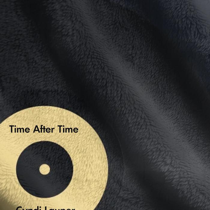 Personalized Couple Blanket – Custom Vinyl Record, Song Lyrics, Names & Special Date – Cozy Romantic Gift for Him or Her