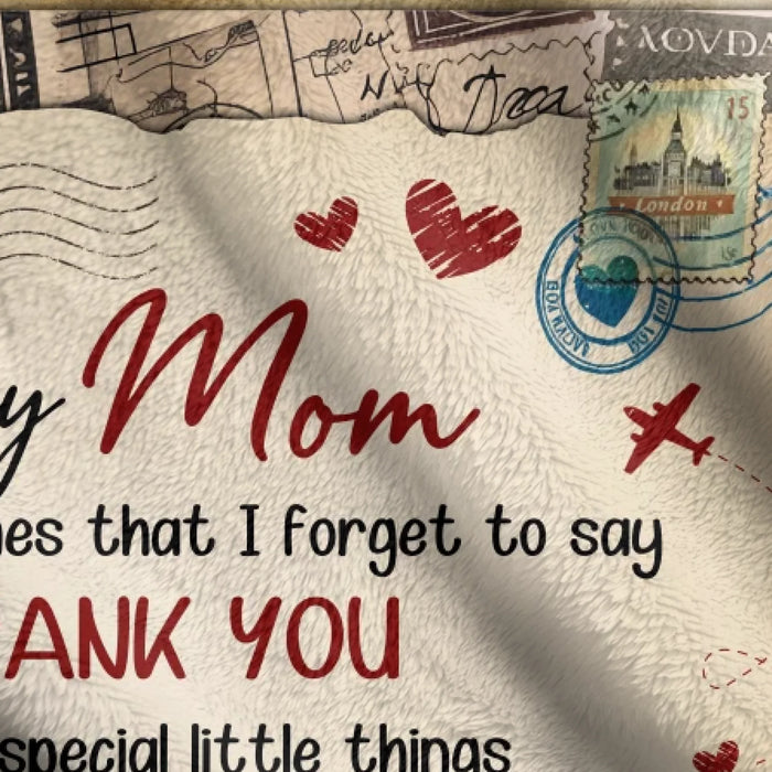 Personalized To My Mom Fleece Throw Blanket - Great Gift for Mother’s Day, Christmas or Any Occasion
