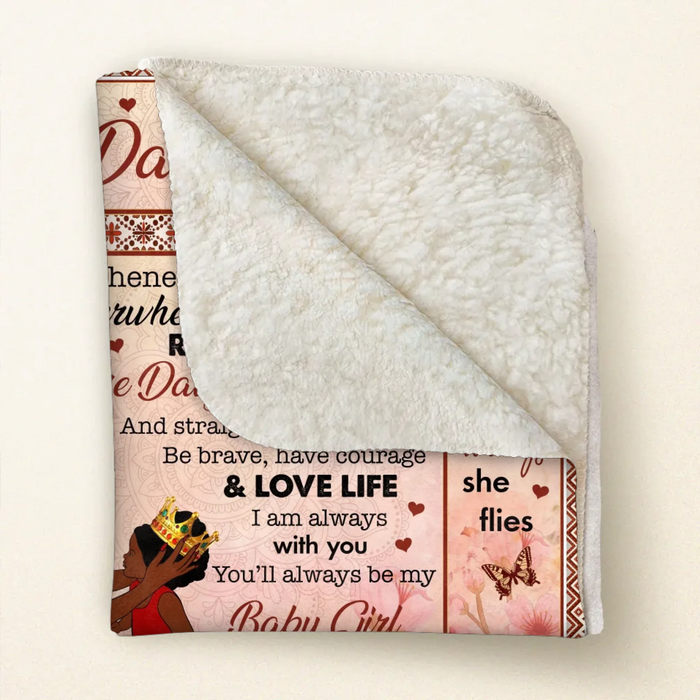 Personalized To My Daughter Fleece Throw Blanket/ Quilt - Today Is A Good Day To Have A Great Day - Gift Idea From Mom To Daughter