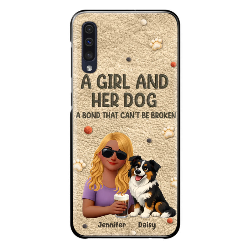 Personalized Girl and Her Dog Phone Case For iPhone/ Samsung – A Bond That Can’t Be Broken - Gift Idea For Dog Lover, Dog Mom