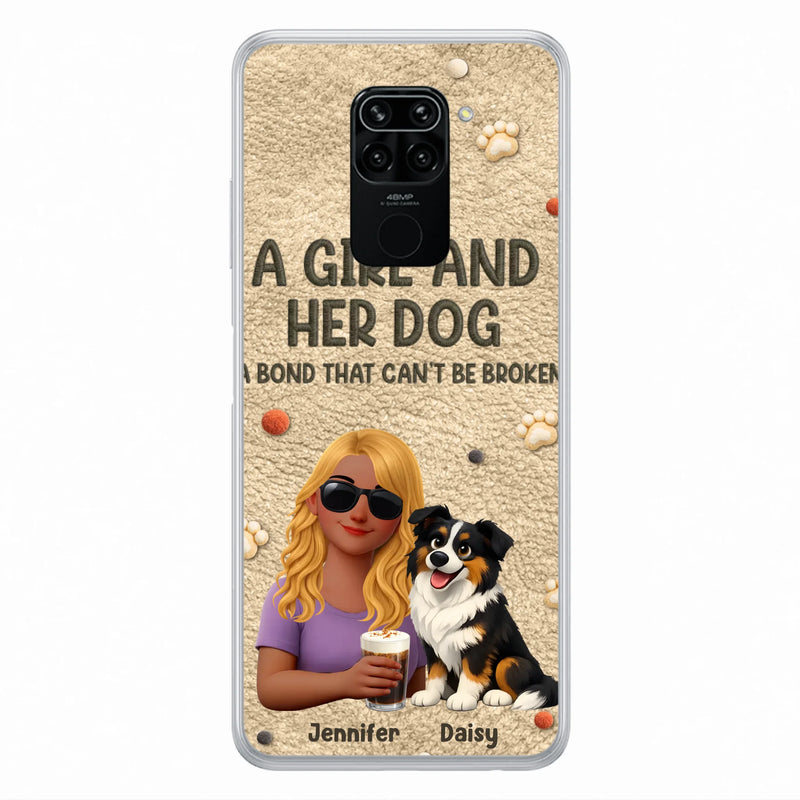 Personalized Girl and Her Dog Phone Case For Xiaomi/ Huawei/ Oppo - A Bond That Can’t Be Broken - Gift Idea For Dog Lover, Dog Mom