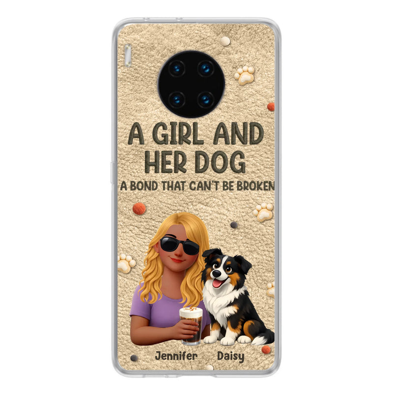 Personalized Girl and Her Dog Phone Case For Xiaomi/ Huawei/ Oppo - A Bond That Can’t Be Broken - Gift Idea For Dog Lover, Dog Mom
