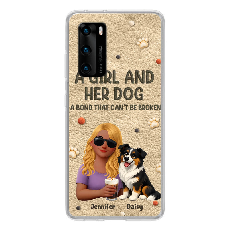 Personalized Girl and Her Dog Phone Case For Xiaomi/ Huawei/ Oppo - A Bond That Can’t Be Broken - Gift Idea For Dog Lover, Dog Mom