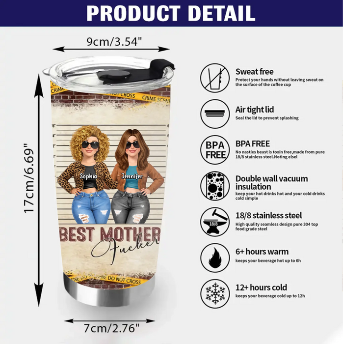 Personalized “Best Mother F*cker” Tumbler – Funny Custom Mom and Daughter – Mother’s Day, Birthday & Best Friend Gift