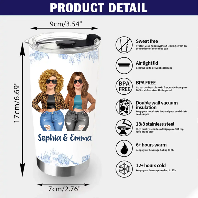 Personalized Mom and Daughter Tumbler - Mother's Day Gift Idea - Mother & Daughter A Bond That Can't Be Broken