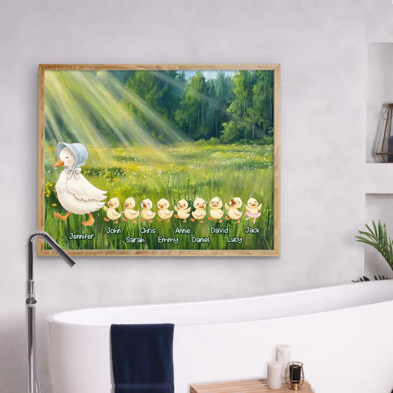 Personalized Goose Poster - Mother's Day Gift Idea For Grandma/ Nana with up to 9 Grandkids
