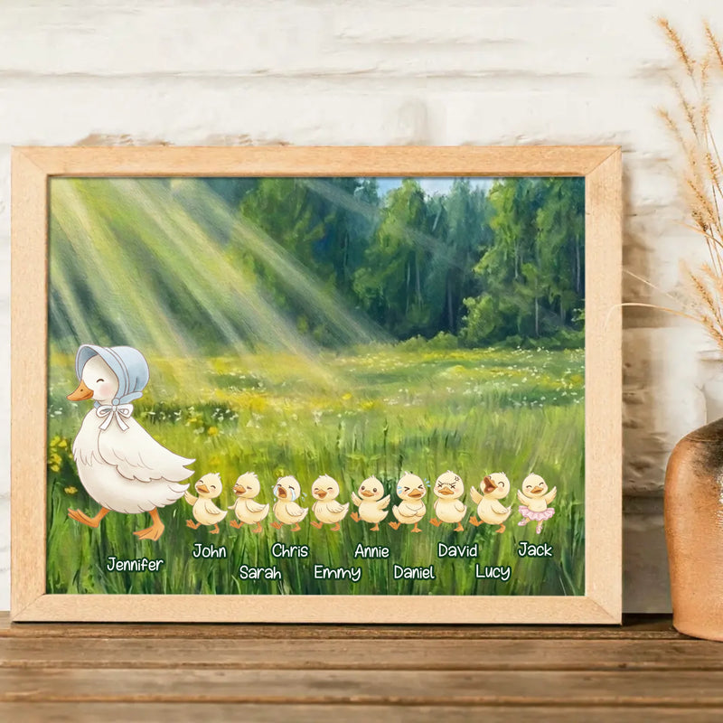 Personalized Goose Poster - Mother's Day Gift Idea For Grandma/ Nana with up to 9 Grandkids