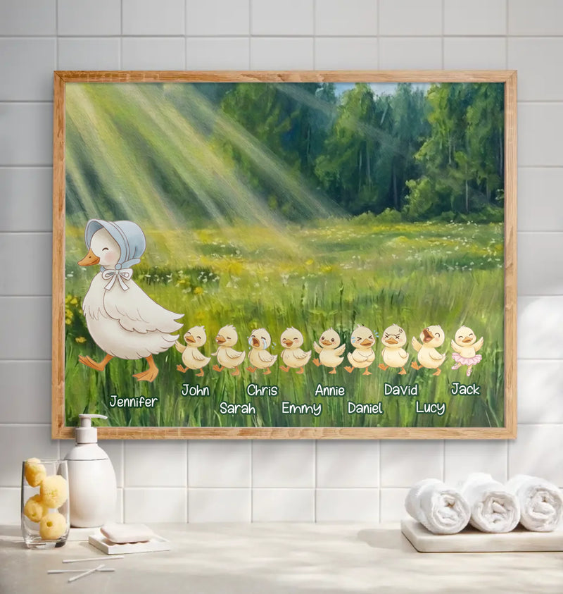Personalized Goose Poster - Mother's Day Gift Idea For Grandma/ Nana with up to 9 Grandkids
