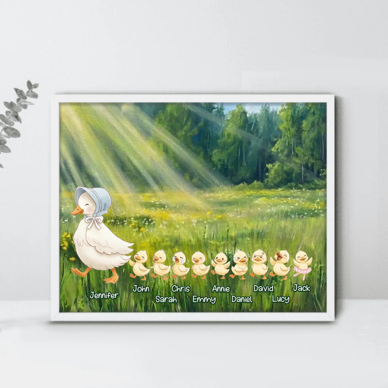 Personalized Goose Poster - Mother's Day Gift Idea For Grandma/ Nana with up to 9 Grandkids